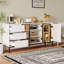 Buffet avec rangement, salle de rangement à panneau latéral de cuisine avec portes et 3 tiroirs, support de garde-manger, console, mobilier de table de salle à manger