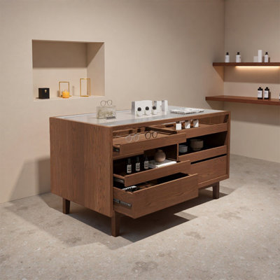 Fashionable Functional Display Cabinets Perfect for Cosmetic Shops and Clothing Boutiques