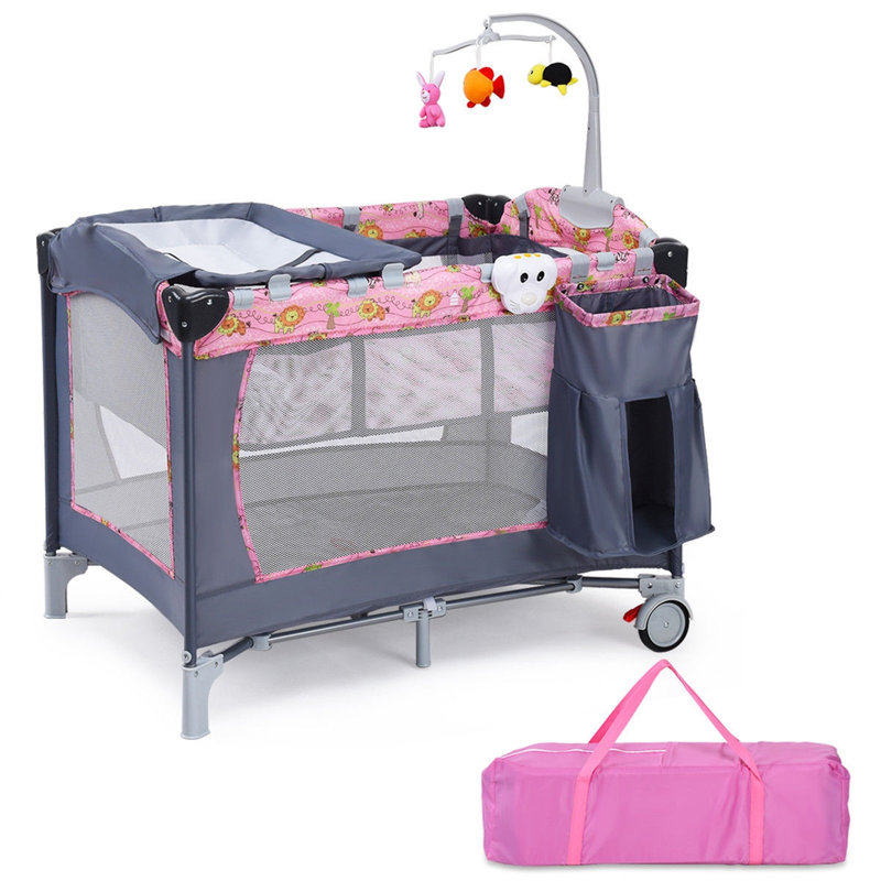 Panier Moïse pliable, Rose