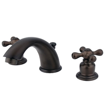 Kingston Brass Victorian Two-Handle 3-Hole Deck Mount Widespread Bathroom Faucet with Retail Pop-Up Drain
