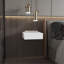 Table de chevet pour chambre à coucher blanche et peu encombrante-876202237