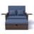 68" Wicker Outdoor Daybed Adjustable Loveseat With Storage Ottomans And Cushions-1798076728