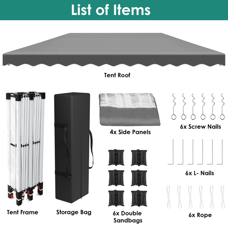 6m x 3m Iron Gazebo