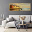 «Sunset Harbor Village», toile encadrée - Art mural de reflets côtiers dans des tons chauds-115165131-115165133