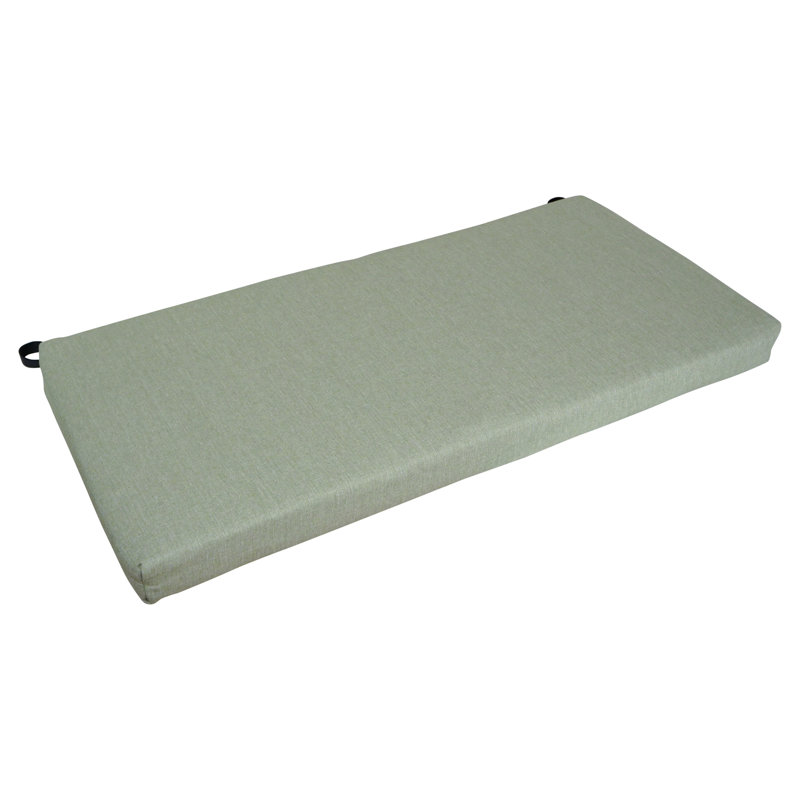 42-Inch Woven Olefin Outdoor Loveseat Cushion, Mist Green