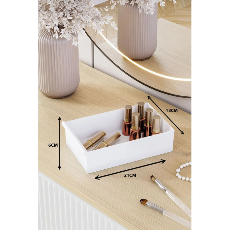 Organisateur de maquillage, Blanc