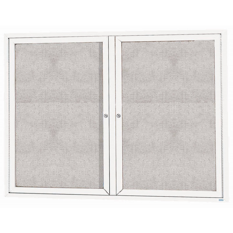 Tableau d'affichage mural extérieur pour l'extérieur, Blanc, Deux, H 48 po x l 60 po