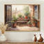 Runald Cottage balcon Garden III - paysage chalet, impression sur toile encadrée-88535982-109422835