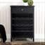 1 Drawer Black Wine Rack Storage Wooden Cabinet for Living Room Furniture