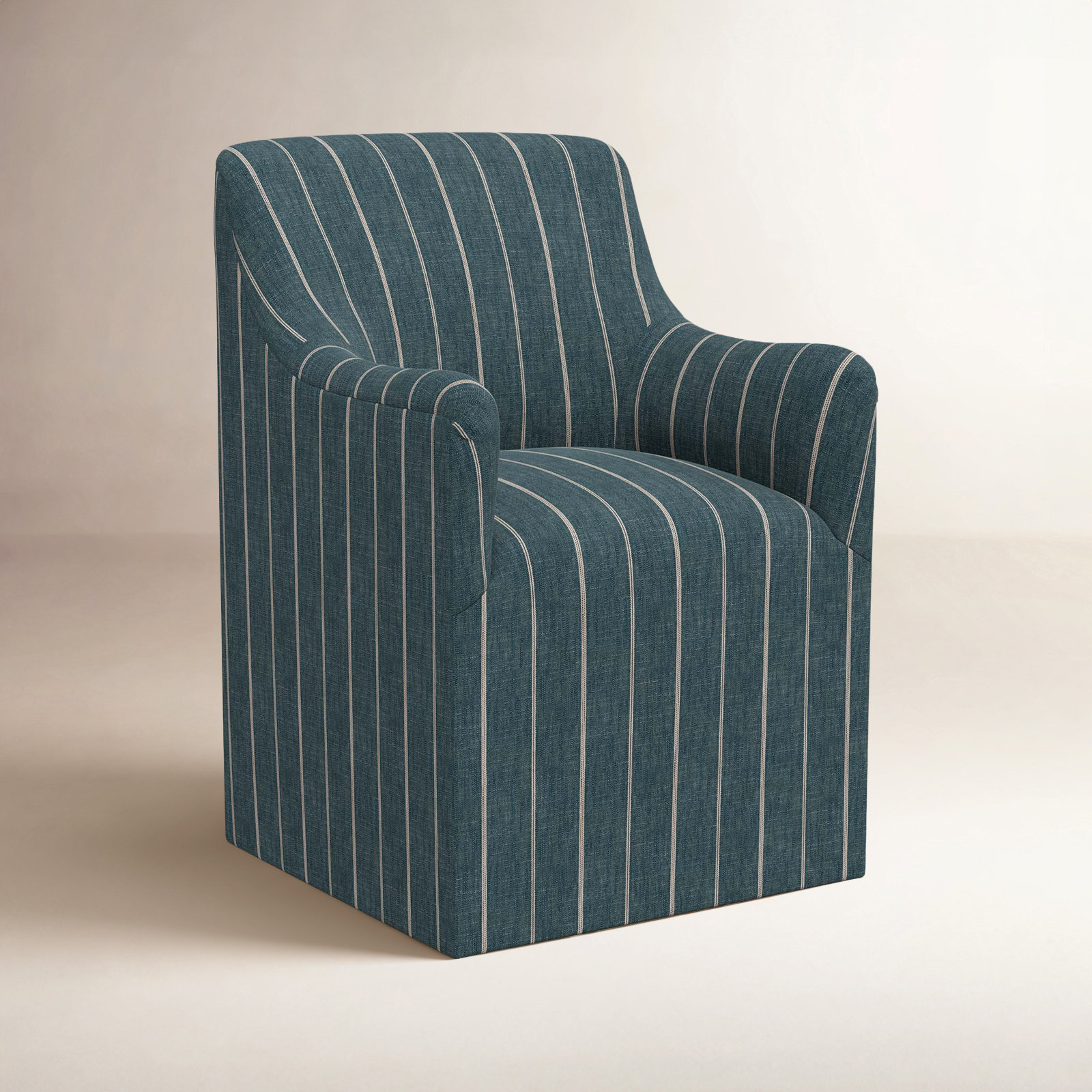 Howth Dining Armchair, Fritz Indigo Stripe