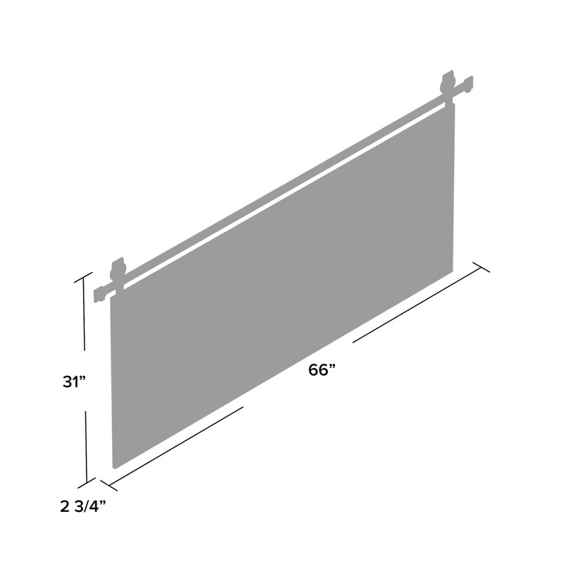 Lanphear Engineered Wood Flat Wall Mirror, 32" H x 71" W