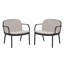 Luna Outdoor PP Club Chair, Frame With Cushion, Set Of 2-781792522-781792523