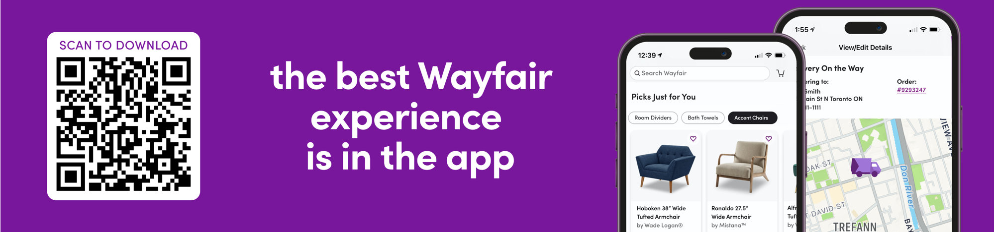the best Wayfair experience is in the app