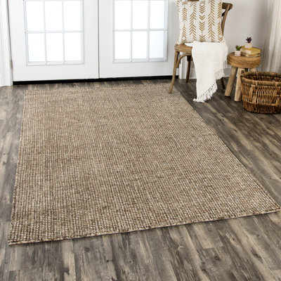 Tapis brun en laine touffeté à la main Zellmer