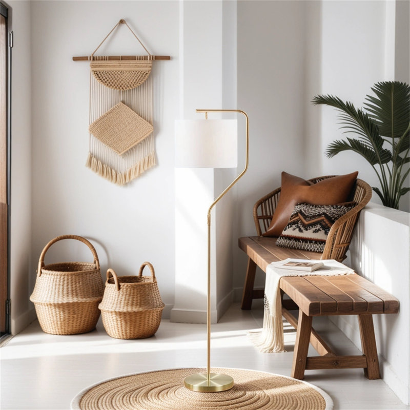 Kaseem 60'' LED Arched Floor Lamp