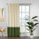 Panneau de rideau simple en duvet synthétique en lin et velours