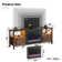 Brahma TV Stand, LED Media Console with Storage, with Electric Fireplace Included