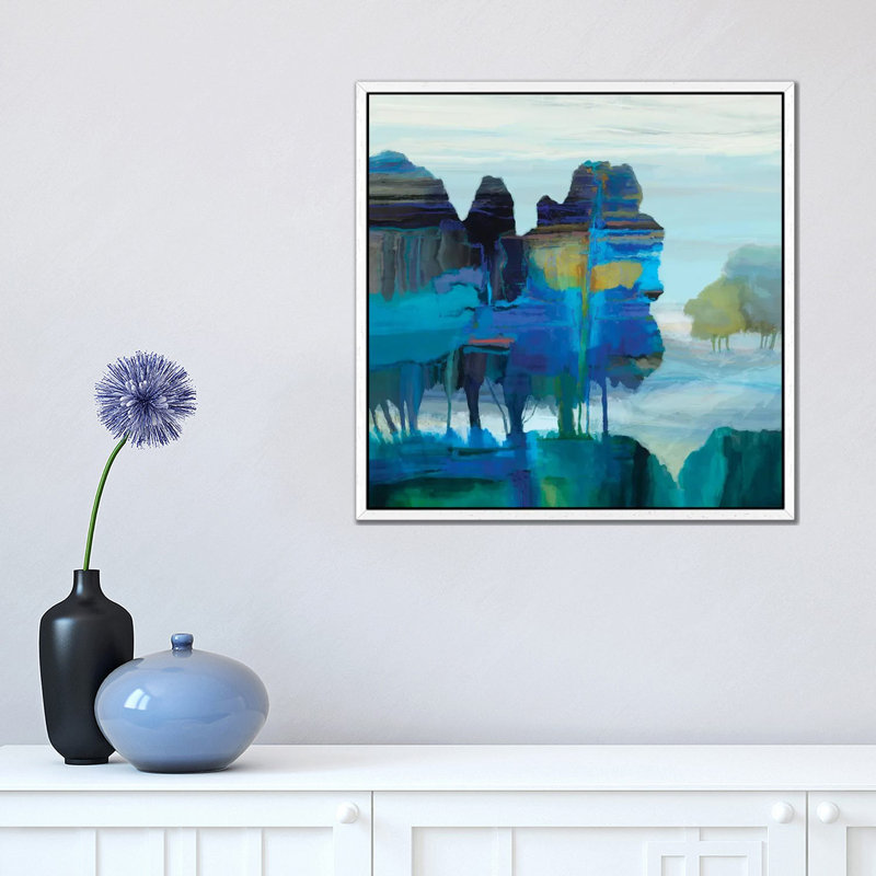 Ridge VI 1 Piece Wall Art on Canvas, 45.72cm H x 45.72cm W x 3.81cm D, White Floater Framed