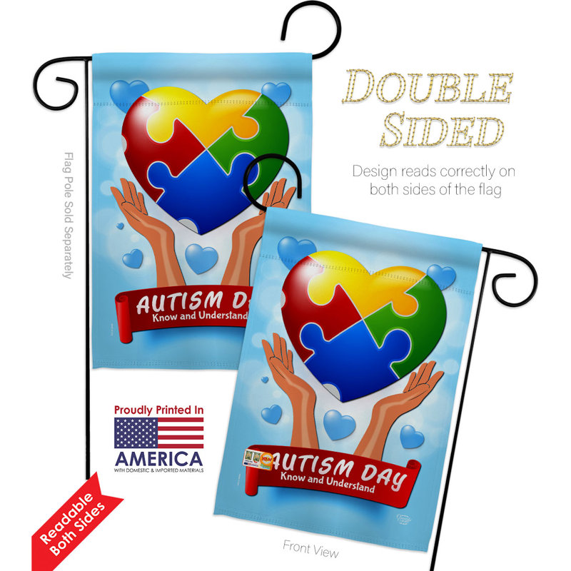 Double Sided 18.5'' H x 13'' W Polyester Garden Flag