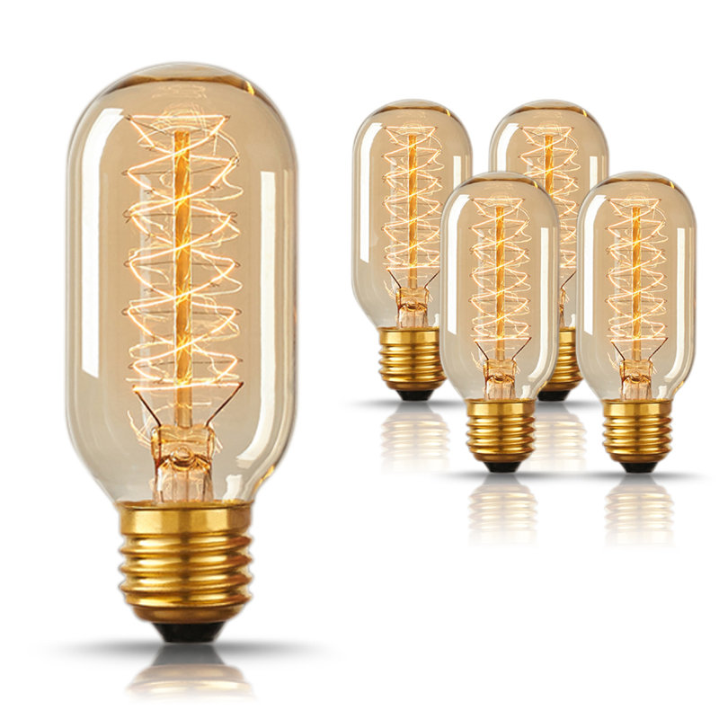 40 watts, t45 incandescente, ampoule à intensité variable, blanc chaud (2700k) e26/moyen (standard) base