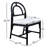 Polyester Upholstered Wicker/Rattan Frame Dining Chair -401811146