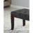 Tufted Bench, Fabric, Gray