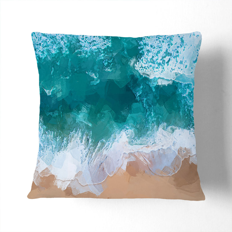 Beach In Melbourne Australia In Abstract Abstract Square Throw Cushion, 40 x 40 cm