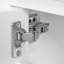 Meuble-lavabo de 24 po avec lavabo en céramique, structure en bois massif et assemblage facile de 24 po avec rangement intelligent, poignées en alliage d'aluminium-1777684469