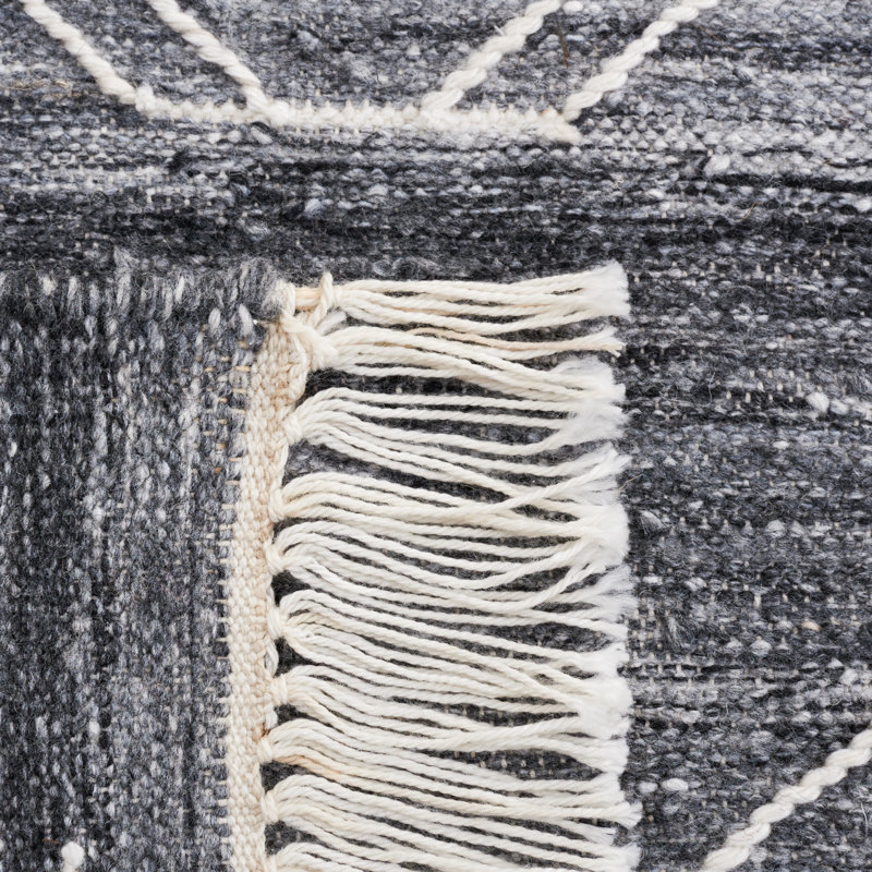 Tapis en polypropylène à tissage plat Ameliyah, Rectangle 4 pi x 6 pi