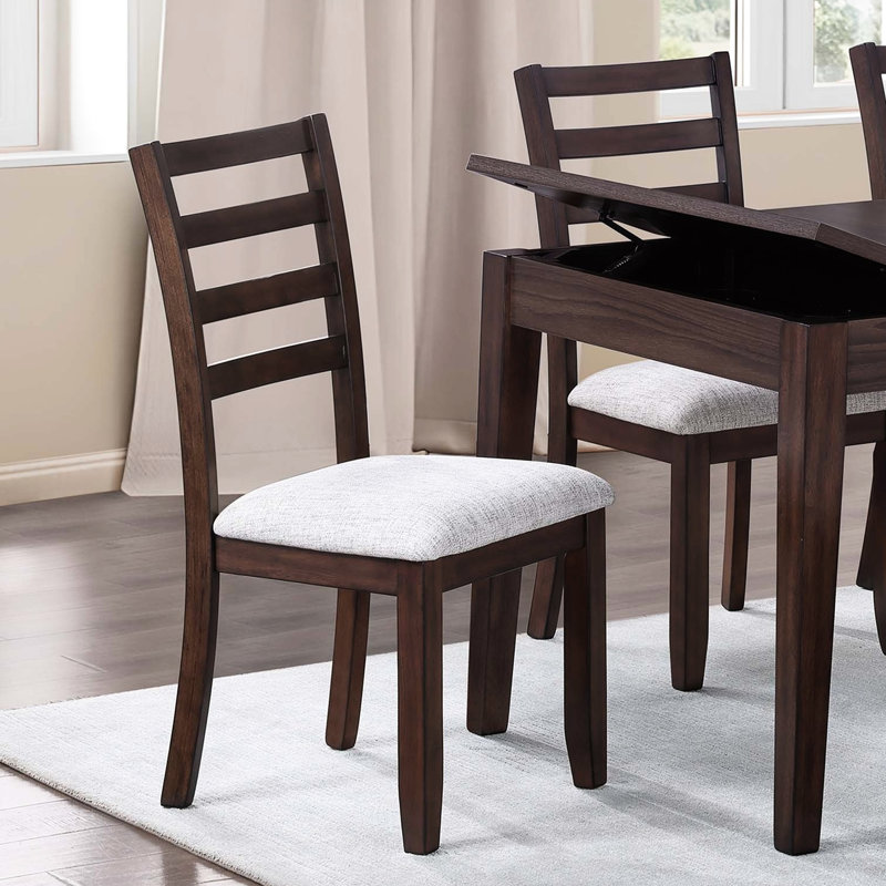 2 chaises d'appoint de salle à manger modernes en noyer avec coussin confortable et pieds fuselés 2 pièces en noyer, devant rembourré doux