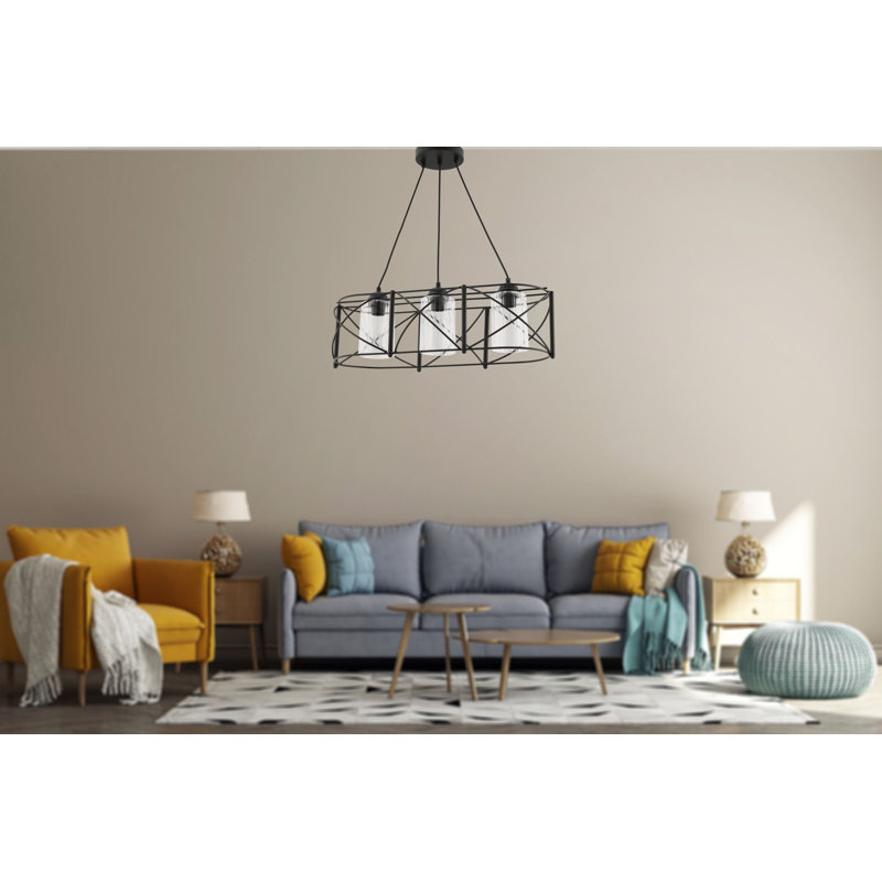 Chandelier, Transparent, Black