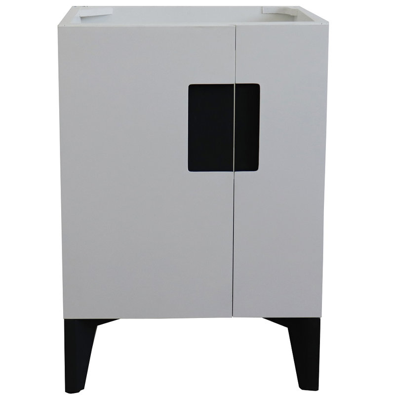 Base de meuble-lavabo simple 24 po seulement en blanc