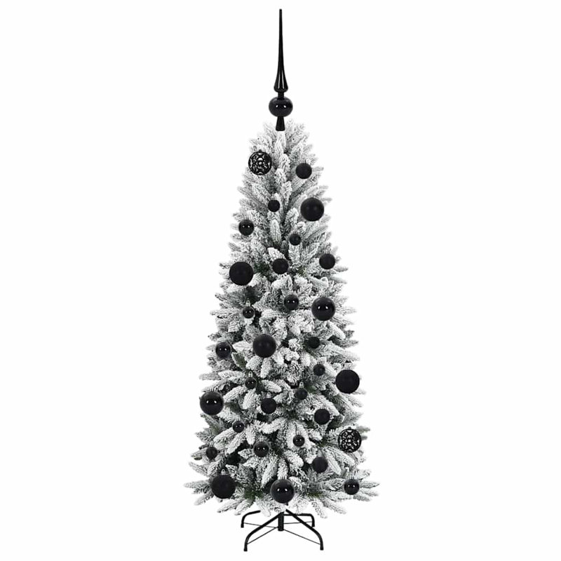 Artificial Christmas Tree with 150 LEDs White, Black, 3.94' H