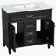 Ensemble de meuble-lavabo avec lavabo, portes à fermeture douce et 2 tiroirs de rangement-1344386233