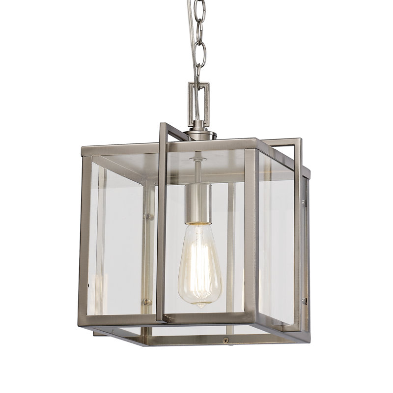 Gologan 1 - Light Single Pendant, Brushed Nickel, 15" H x 12" W