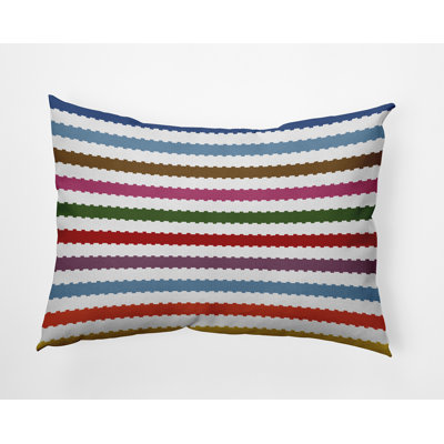 Coussin décoratif en polyester rayé