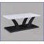 Ensemble de 3 tables basses modernes pour le salon - plateau en faux marbre, noir et amp; Blanc, assemblage facile