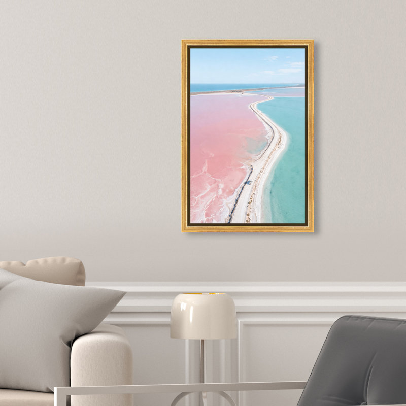 Seascape Paradise Print by Oliver Gal, 11"H x 16"W, Gold Floater Frame