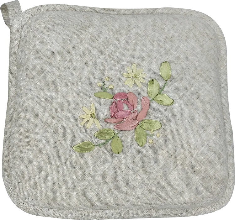 Cuisinier poignée xia home modes Ribbon Embroidery Rose