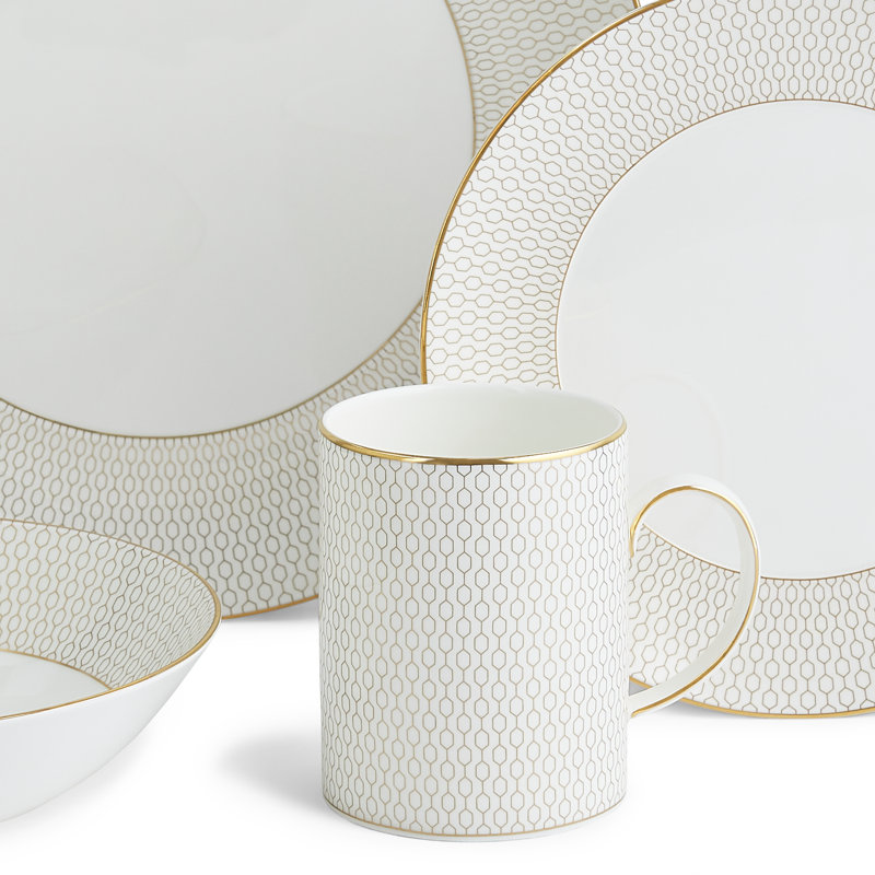 Gio Gold Bone China Dinnerware Set