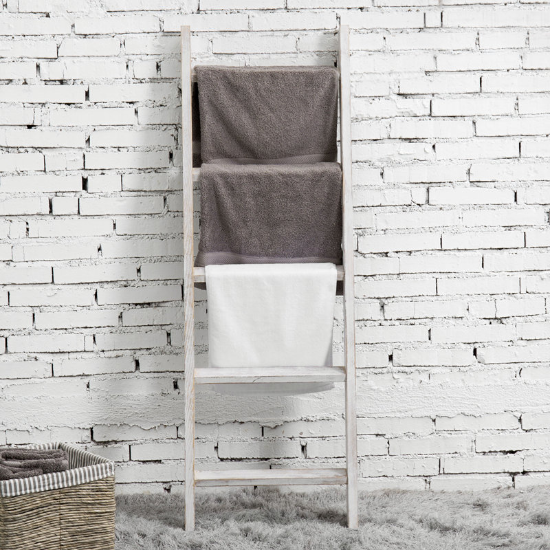 Solid Wood Wall Leaning Blanket Ladder