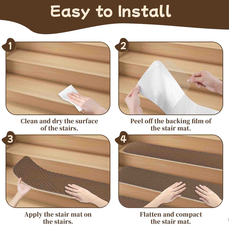 Non-Slip Stair Tread, Brown