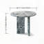 Table basse ronde en marbre naturel - bleu gris, 17,7 po