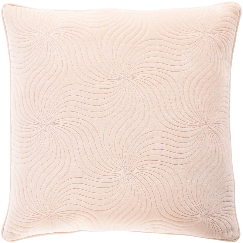 Geometric Cotton Throw Pillow, 22" x 22", Down
