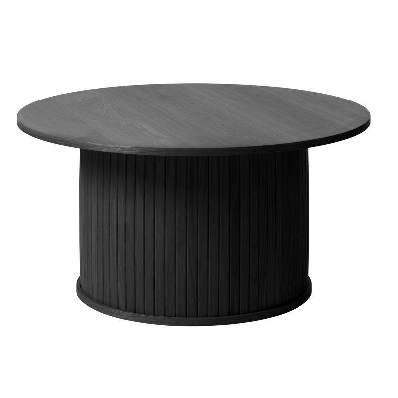 Teneasha Four Leg Coffee Table, Black Oak