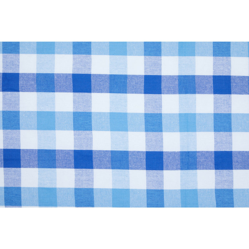 Korinne Rectangular Tartan Tablecloth, Blue