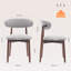  Solid Wood Upholstered Dining Chair - Ergonomic Curved Back, Comfort Fabric-1027972114-1010913830
