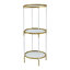 Étagère à 3 attaches P16 x 39,5 po, blanc luxueux et or