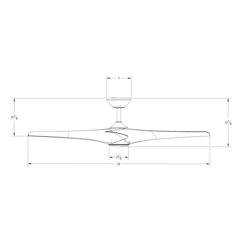 Zephyr 3 - Blade Outdoor/Indoor Smart Ceiling Fan with Light Kit And Remote Control Included, Graphite With Weathered Gray