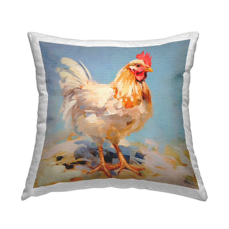 Coussin d'extérieur Modern Farmhouse Rooster